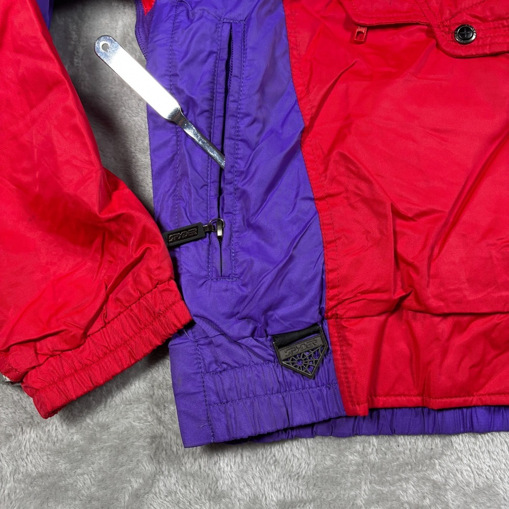 Vintage Spyder Jacket Men Small Red Ski Pullover Quarter Zip Thinsulate 80s Snow - Picture 4 of 14
